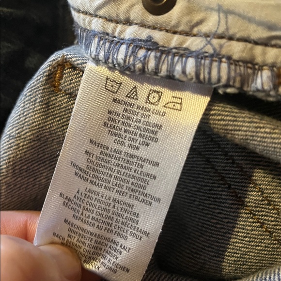 Harley Davidson Bootcut Flare Designer Biker Denim Jeans - Womens 8 embellished - Picture 4 of 7